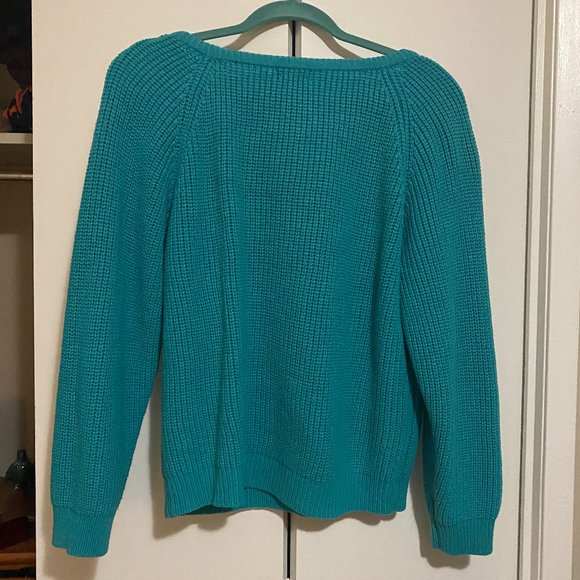 Vintage 1980s-1990s Teal Sweater M - Picture 2 of 4